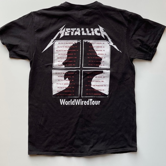 Metallica Worldwired Tour 2017 T Shirt medium  @L - Picture 2 of 4